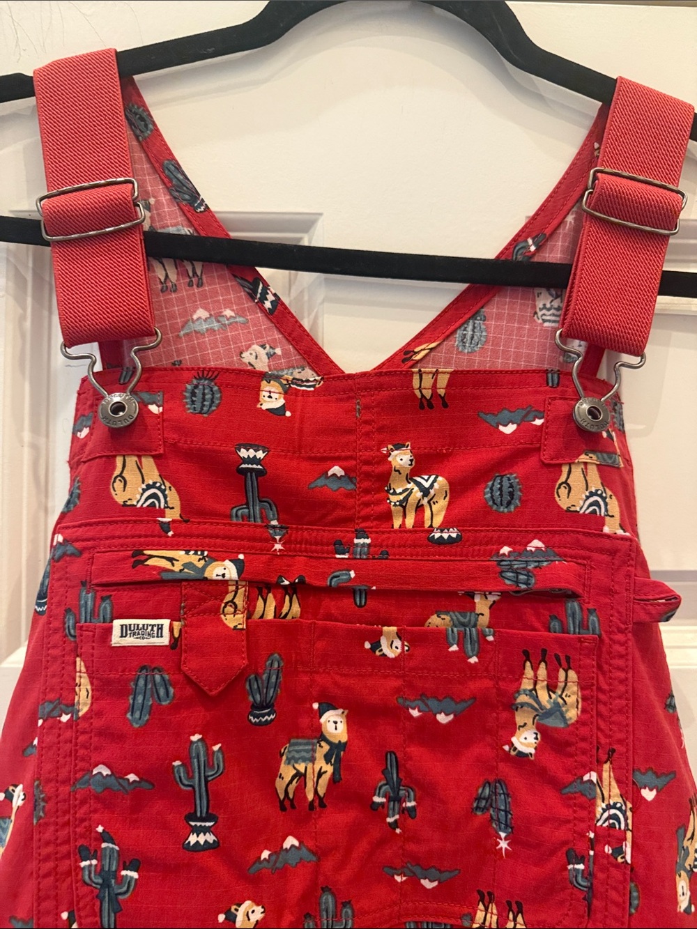 NWT Duluth Heirloom Gardening Overalls Retired Fa La Llama Print Various Lengths
